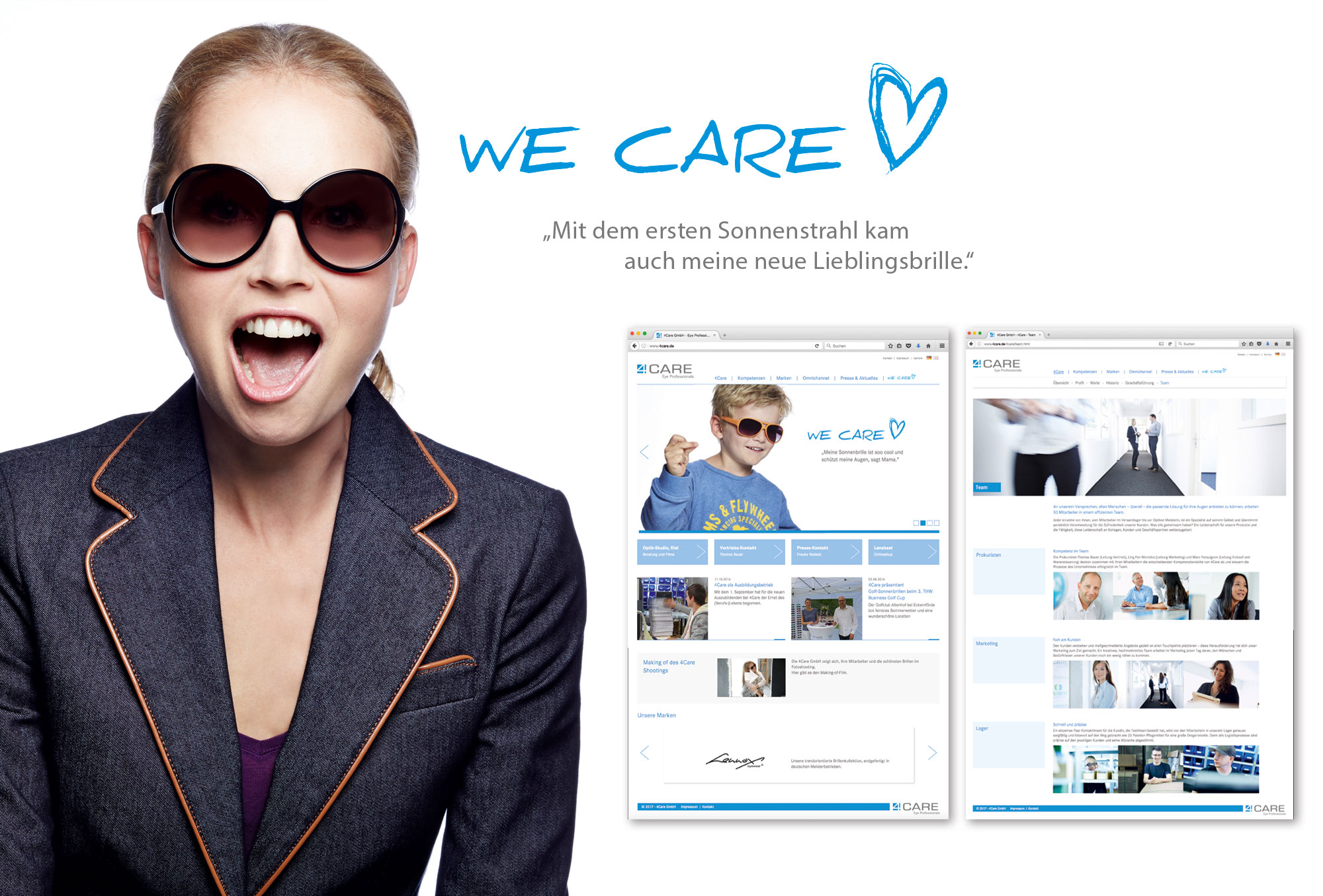 4CARE, Website, Kunde: Pioneer New Ground